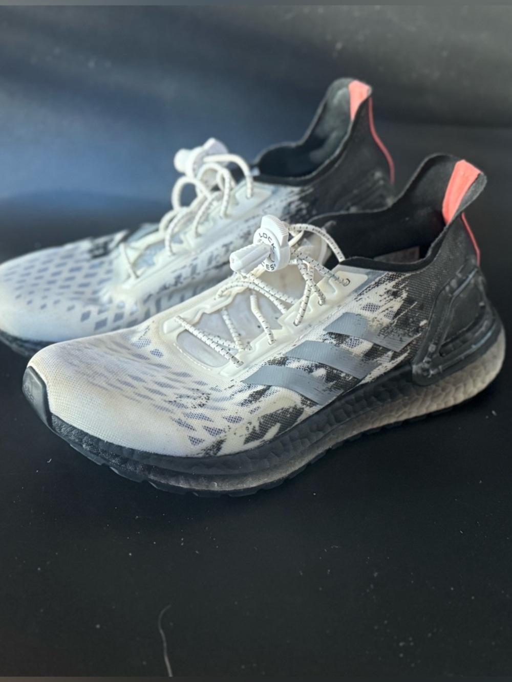 adidas ultra boost  off White  black Sneakers ladies size 6
